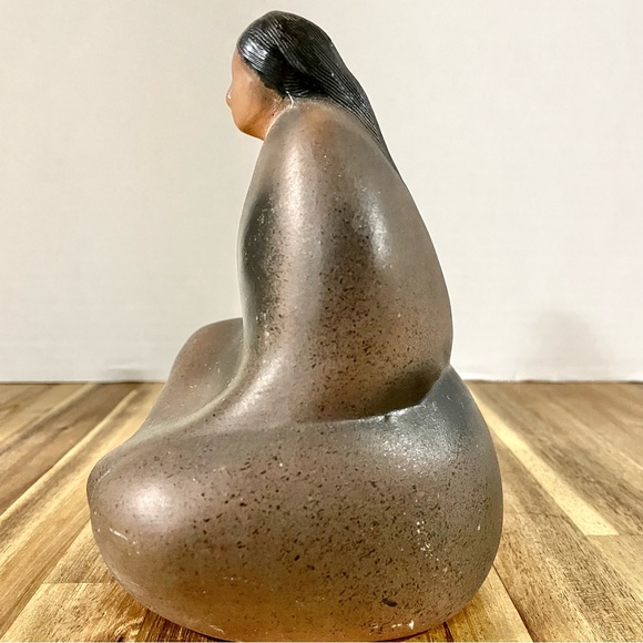 Vintage Eduardo Vega Red Clay Native American Woman Southwestern Ceramic 6” - Picture 4 of 14